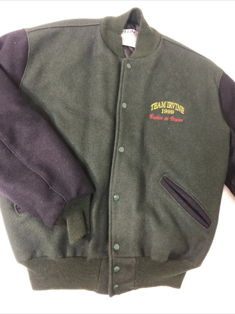 Vtg 1990s DeLong Baker to Vegas 120 mile run Team Irvine 1999 Sz L